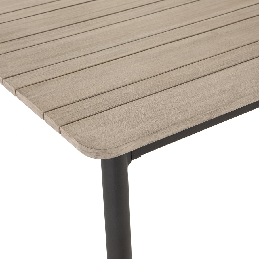 Solano Outdoor Dining Table in Bronze & Weathered Grey (94.5' x 39.25' x 30')