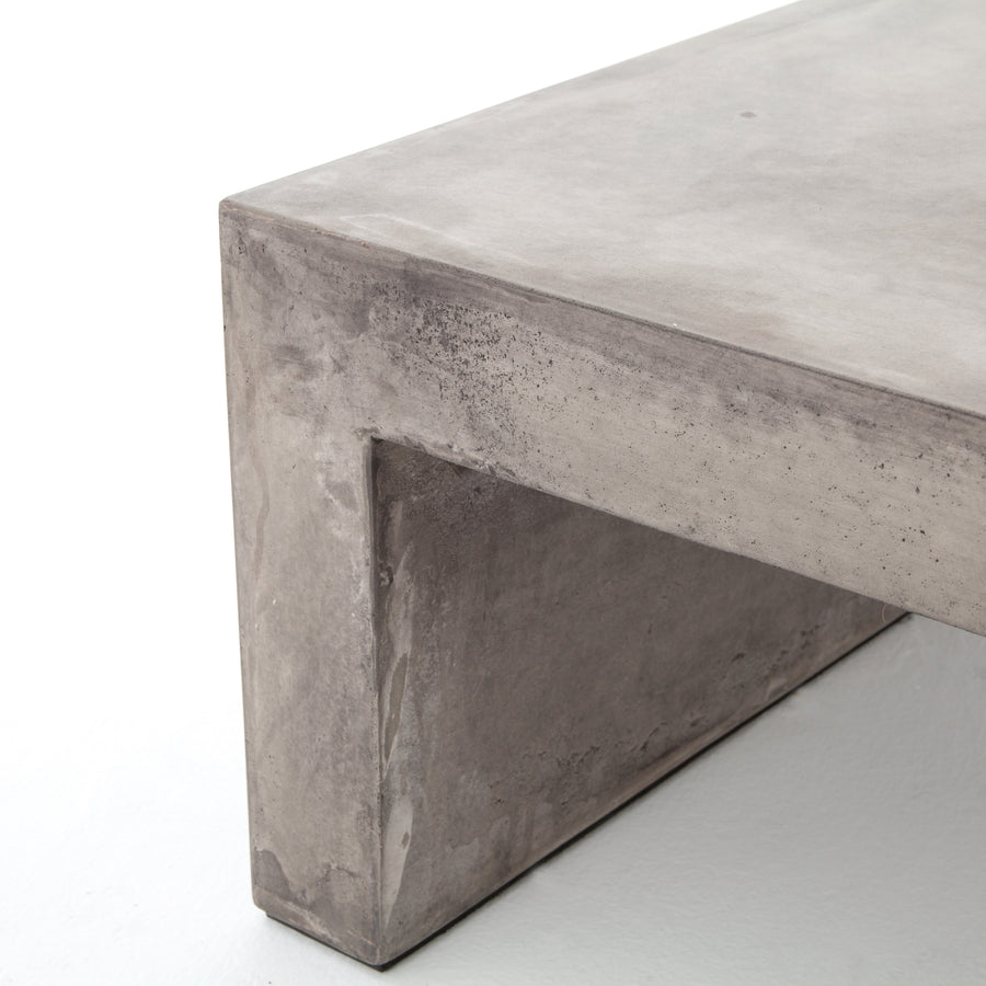Bina Outdoor Occasional Table in Grey Concrete (60' x 30' x 13')