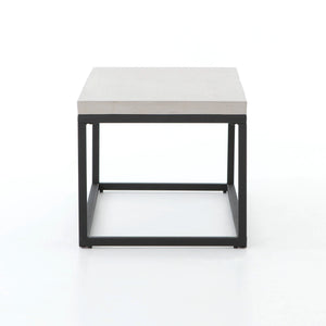 Constantine Outdoor Occasional Table in Black & Natural Concrete (39.25' x 19.75' x 17.25')