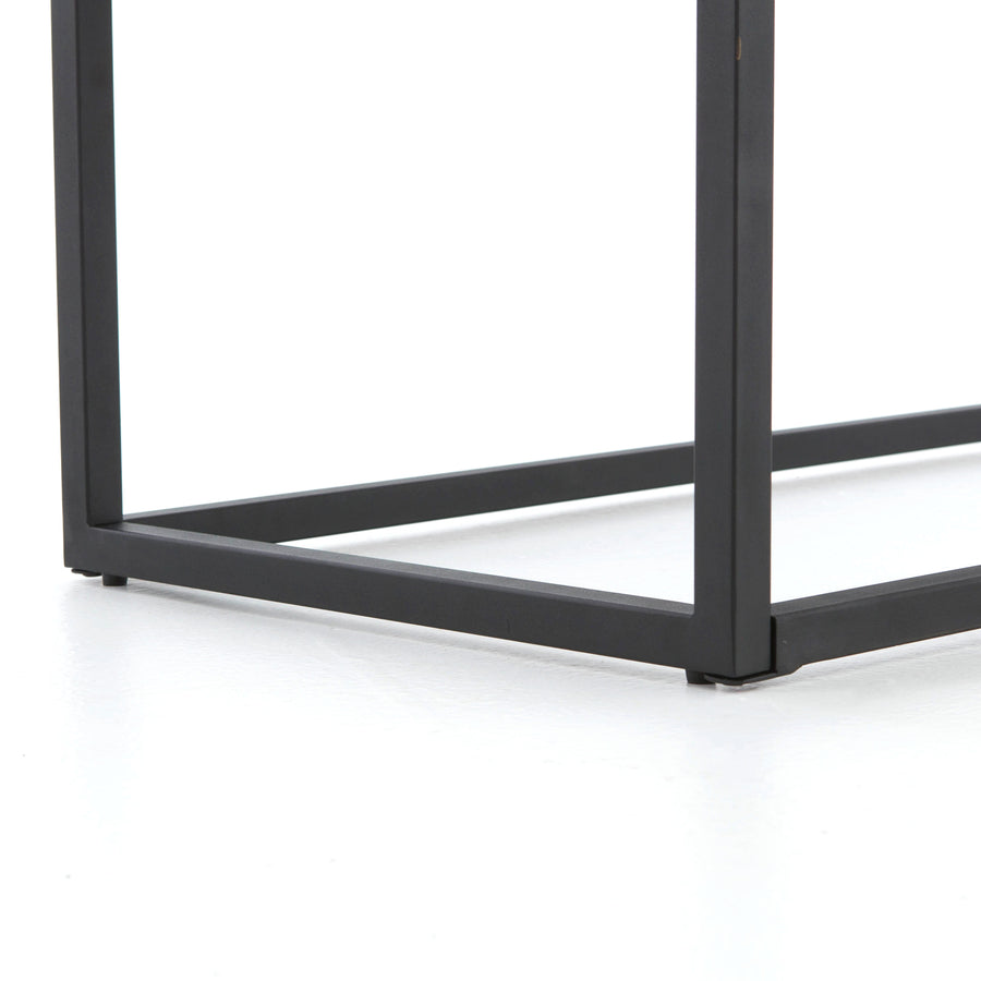 Constantine Outdoor Occasional Table in Black & Natural Concrete (39.25' x 19.75' x 17.25')