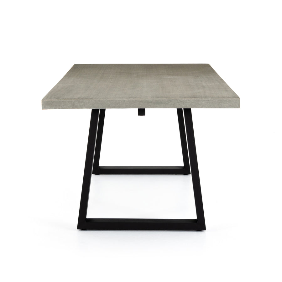 Constantine Outdoor Dining Table in Black & Light Grey (78.75' x 39.25' x 30')