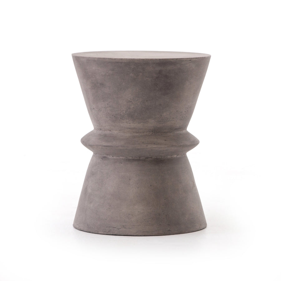 Everett Hourglass Outdoor Occasional Table in Dark Grey (14.25' x 14.25' x 17.75')