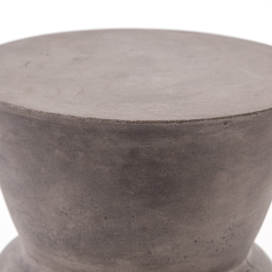 Everett Hourglass Outdoor Occasional Table in Dark Grey (14.25' x 14.25' x 17.75')