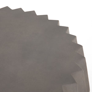 Everett Outdoor Occasional Table with Fluted Edge in Dark Grey (37.75' x 37.75' x 16')