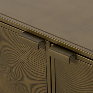 Element Sideboard in Sunburst Etched Aged Brass Pc & Gunmetal (72' x 16' x 29.75')