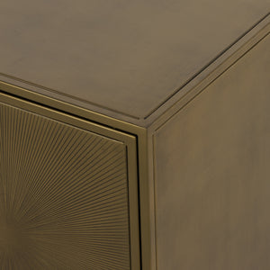 Element Sideboard in Sunburst Etched Aged Brass Pc & Gunmetal (72' x 16' x 29.75')