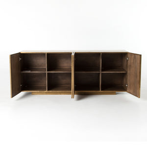 Rockwell Sideboard in Grey Natural & Brushed Brass Clad (72' x 18' x 29')