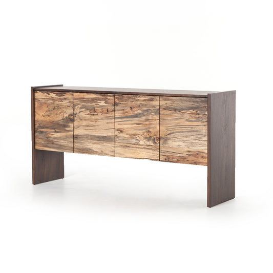 Wesson Sideboard in Chocolate Saman & Spalted Primavera (65" x 15.75" x 32")