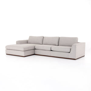 Centrale Sectional in Aged Sienna & Aldred Silver (129' x 68' x 32.5')