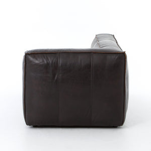 Carnegie Right Arm Sectional in Rider Black & Antique Oak (80' x 40.25' x 28.75')