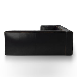 Carnegie Left Arm Sectional in Rider Black (120' x 79' x 28')