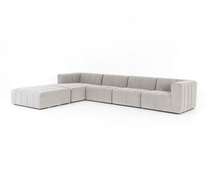 Grayson Left Arm 4-Piece Sectional in Napa Sandstone with Ottoman (174' x 110' x 28')