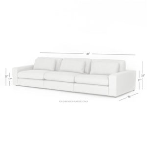 Atelier 3-Piece Sectional in Chess Pewter (131' x 46' x 33')