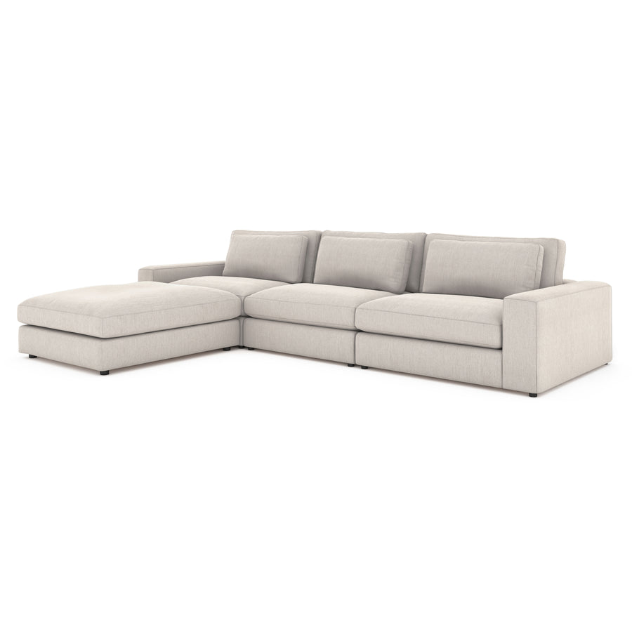 Atelier Sectional with Ottoman in Essence Natural (132.5' x 91' x 31.5')