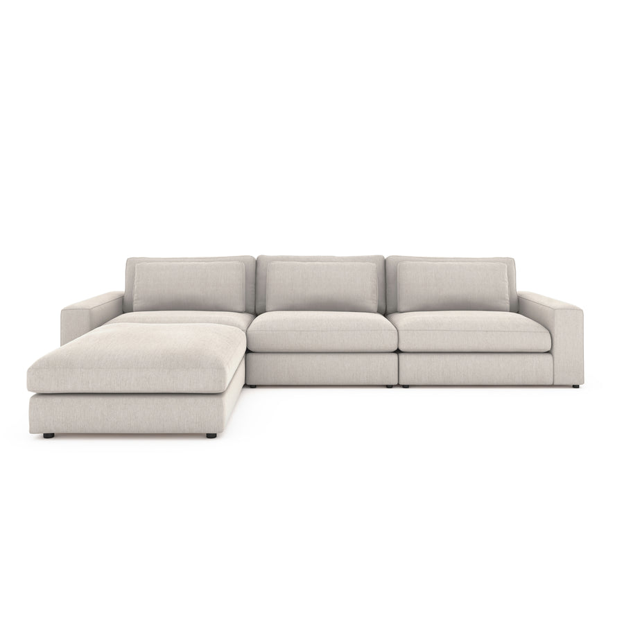 Atelier Sectional with Ottoman in Essence Natural (132.5' x 91' x 31.5')