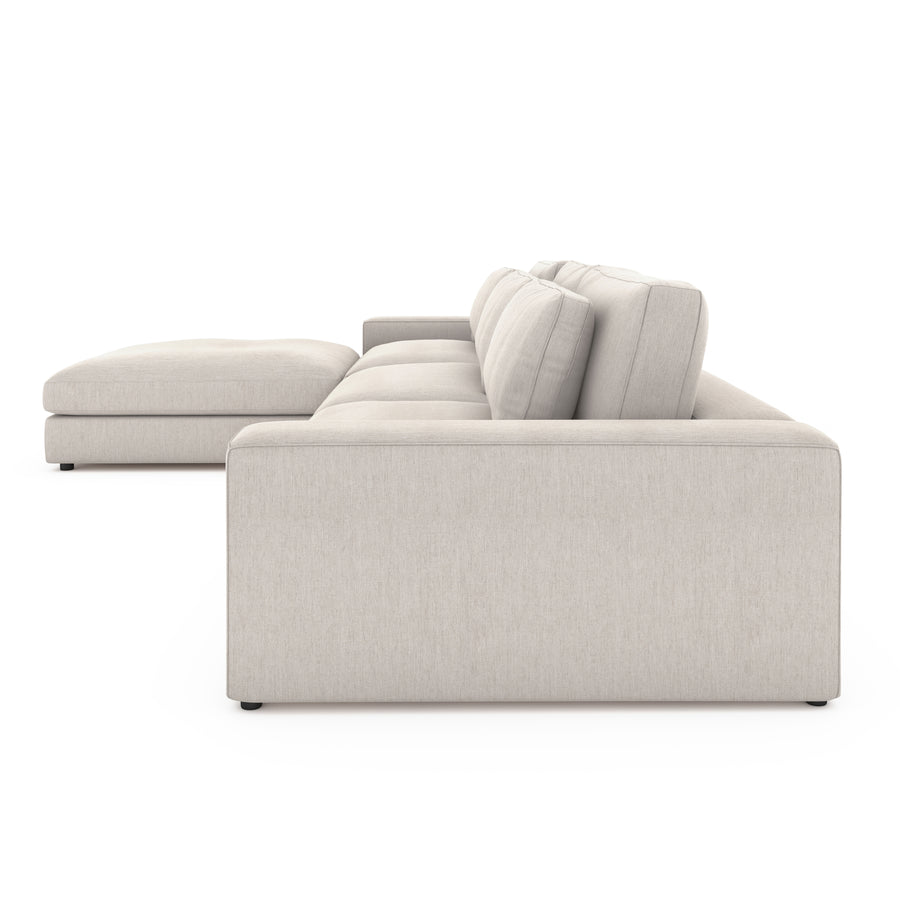 Atelier Sectional with Ottoman in Essence Natural (132.5' x 91' x 31.5')