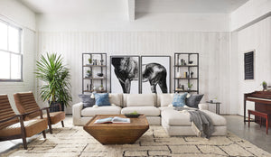 Atelier Sectional with Ottoman in Essence Natural (132.5' x 91' x 31.5')