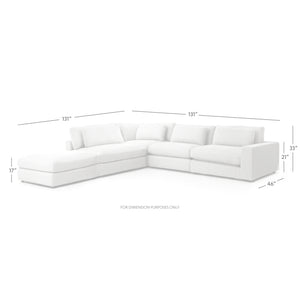 Atelier 4-Piece Sectional in Essence Natural (131' x 131' x 33')