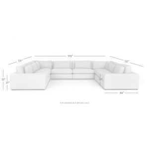 Atelier 8-Piece Sectional in Essence Natural (170' x 131' x 33')