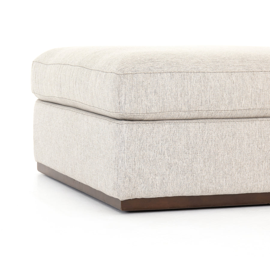 Centrale Ottoman in Aldred Silver & Aged Sienna (35.5' x 35.5' x 32.5')