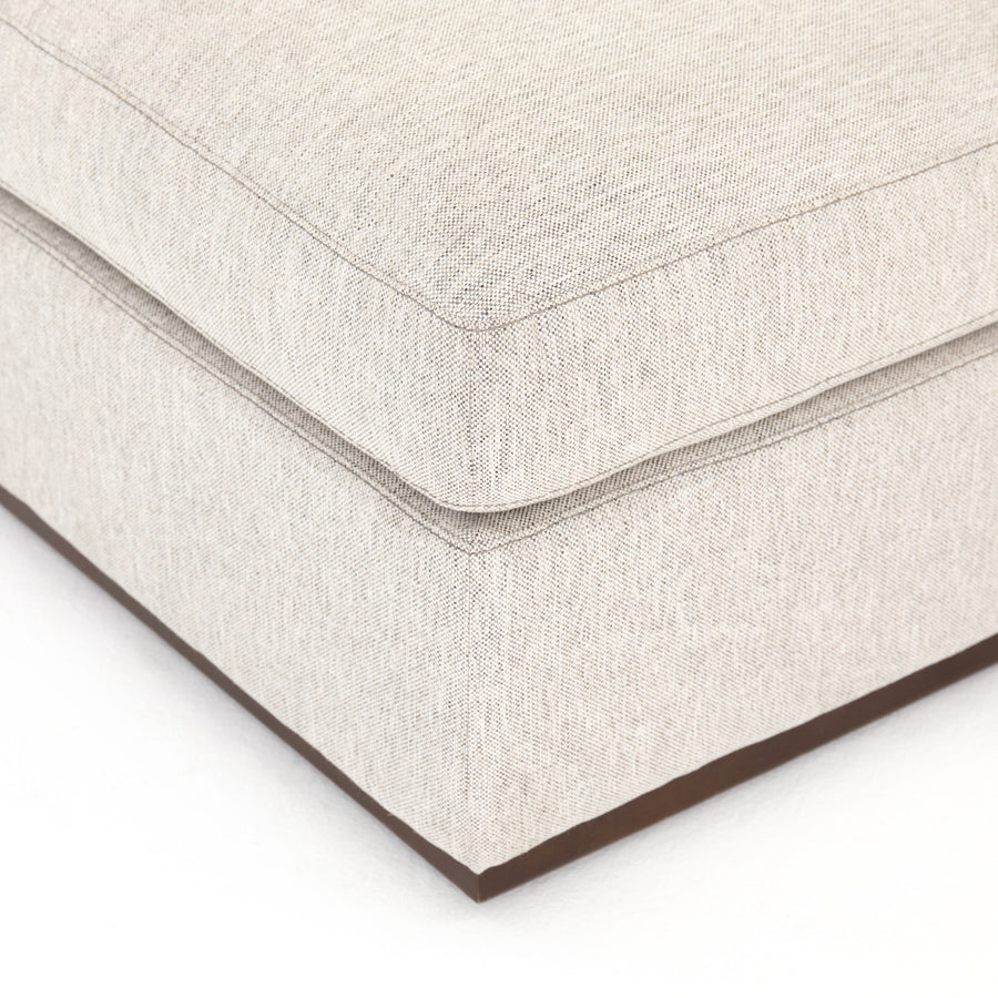 Centrale Ottoman in Aldred Silver & Aged Sienna (35.5' x 35.5' x 32.5')