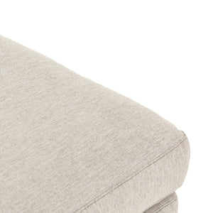 Centrale Ottoman in Aldred Silver & Aged Sienna (35.5' x 35.5' x 32.5')