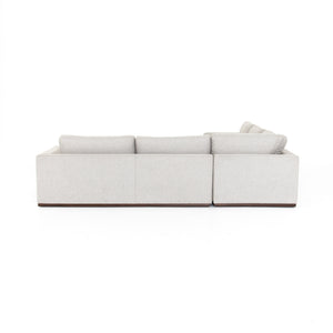 Centrale 3-Piece Sectional with Ottoman in Aldred Silver & Aged Sienna (120' x 39' x 32.5')