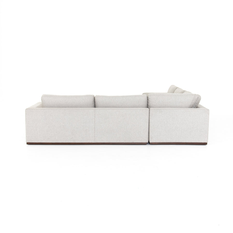 Centrale 3-Piece Sectional with Ottoman in Aldred Silver & Aged Sienna (120' x 39' x 32.5')