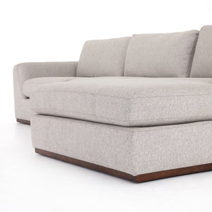 Centrale 2-Piece Sectional in Aldred Silver & Aged Sienna (129' x 68' x 32.5')