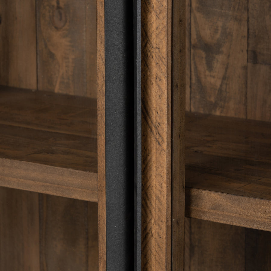 Wyeth Cabinet in Rustic Sandalwood & Dark Gunmetal (42' x 17' x 84')