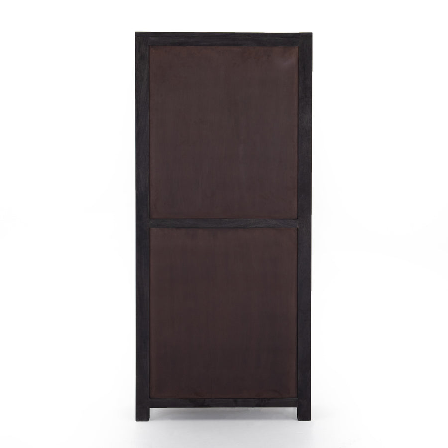 Leighton Cabinet in Black Wash Mango & Black Iron (39' x 18' x 86')