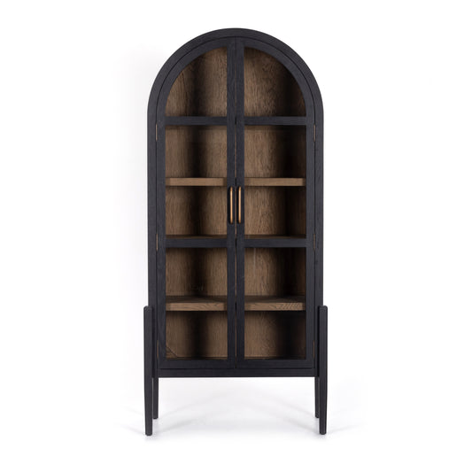 Irondale Cabinet in Antique Brass & Drifted Black (38" x 19" x 84")