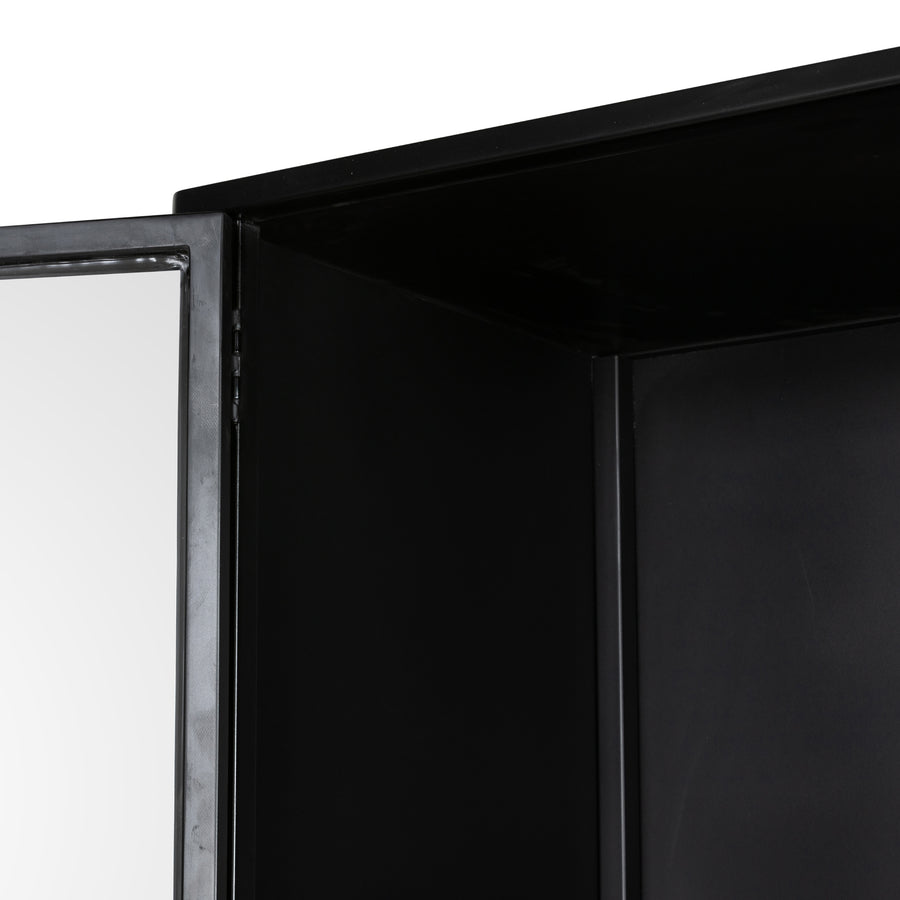 Bolton Soto Cabinet in Black & Tempered Glass (40' x 18' x 78')