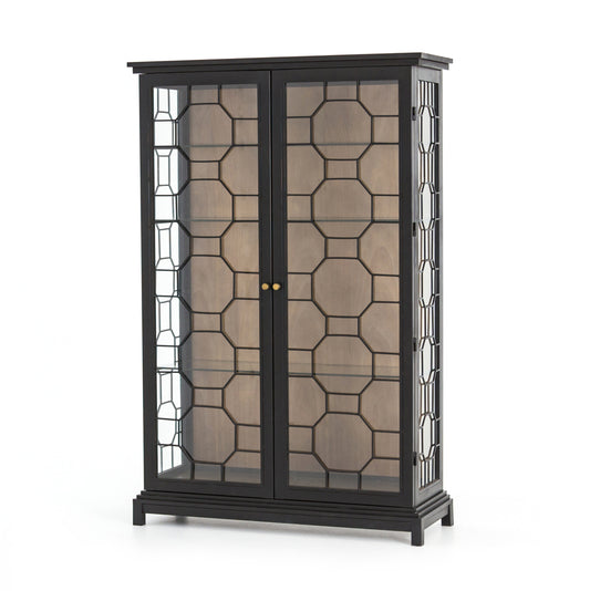 Rockwell Cabinet in Black & Grey Natural (47" x 17" x 72")