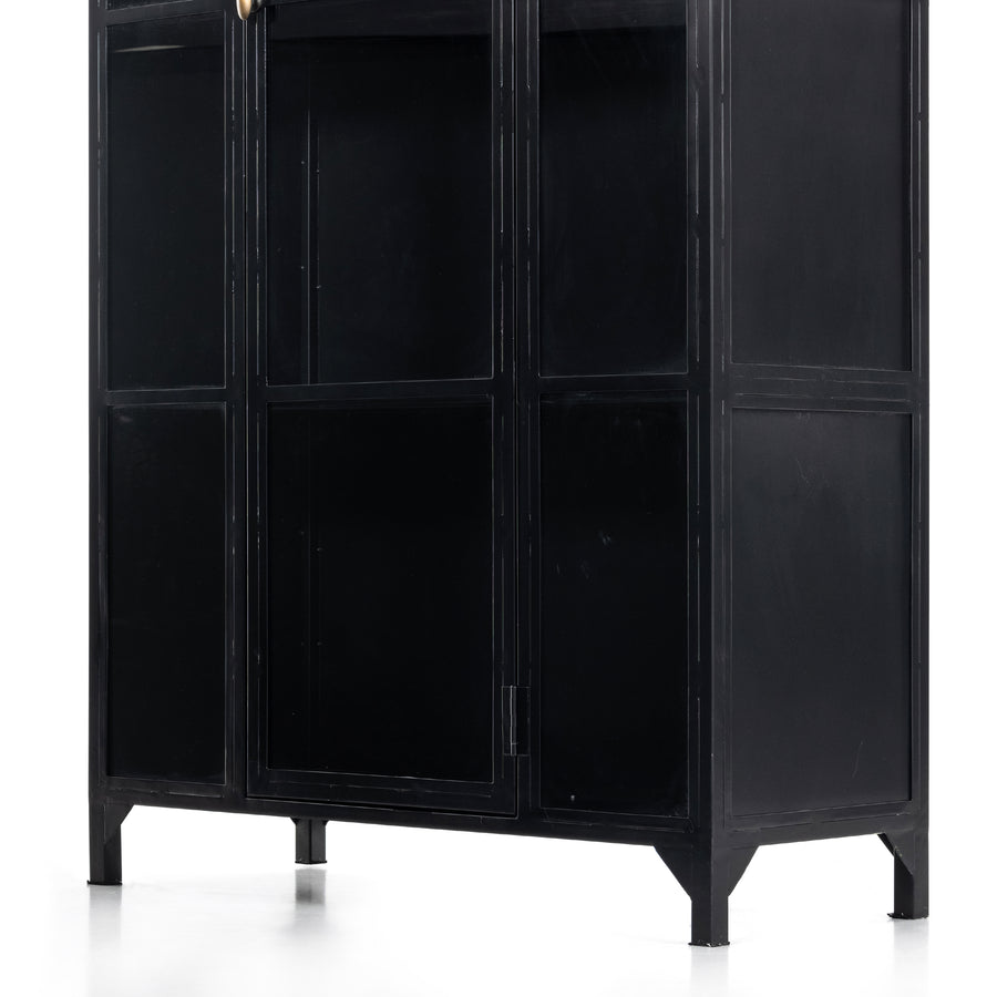 Belmont Cabinet in Black & Clear Glass (39.5' x 15.75' x 92.5')