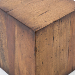 Harmon Side Table in Reclaimed Fruitwood (14' x 14' x 18')