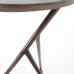 Marlow Accent Table in Antique Rust (18' x 14' x 20')