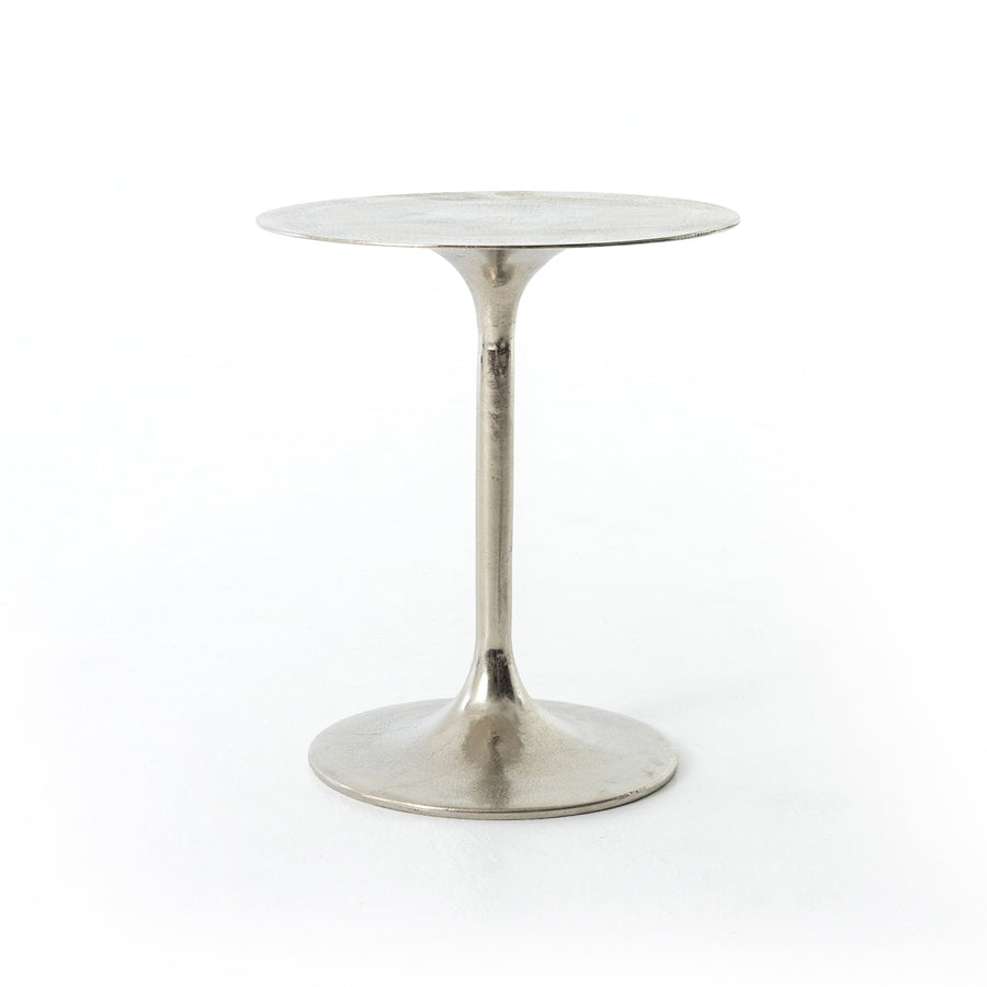 Marlow Side Table in Raw Nickel (20' x 20' x 23.5')