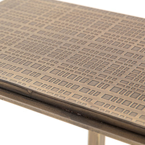 Element Side Table in Antique Brass (16' x 10' x 23.5')