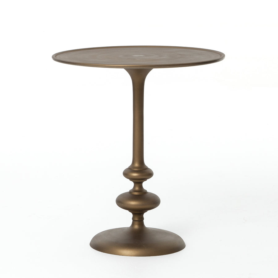 Marlow Side Table in Iron Matte Brass (20' x 20' x 22')