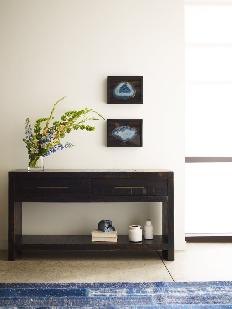 Hadley Console Table in Burnished Black (59.75' x 13.75' x 32.25')