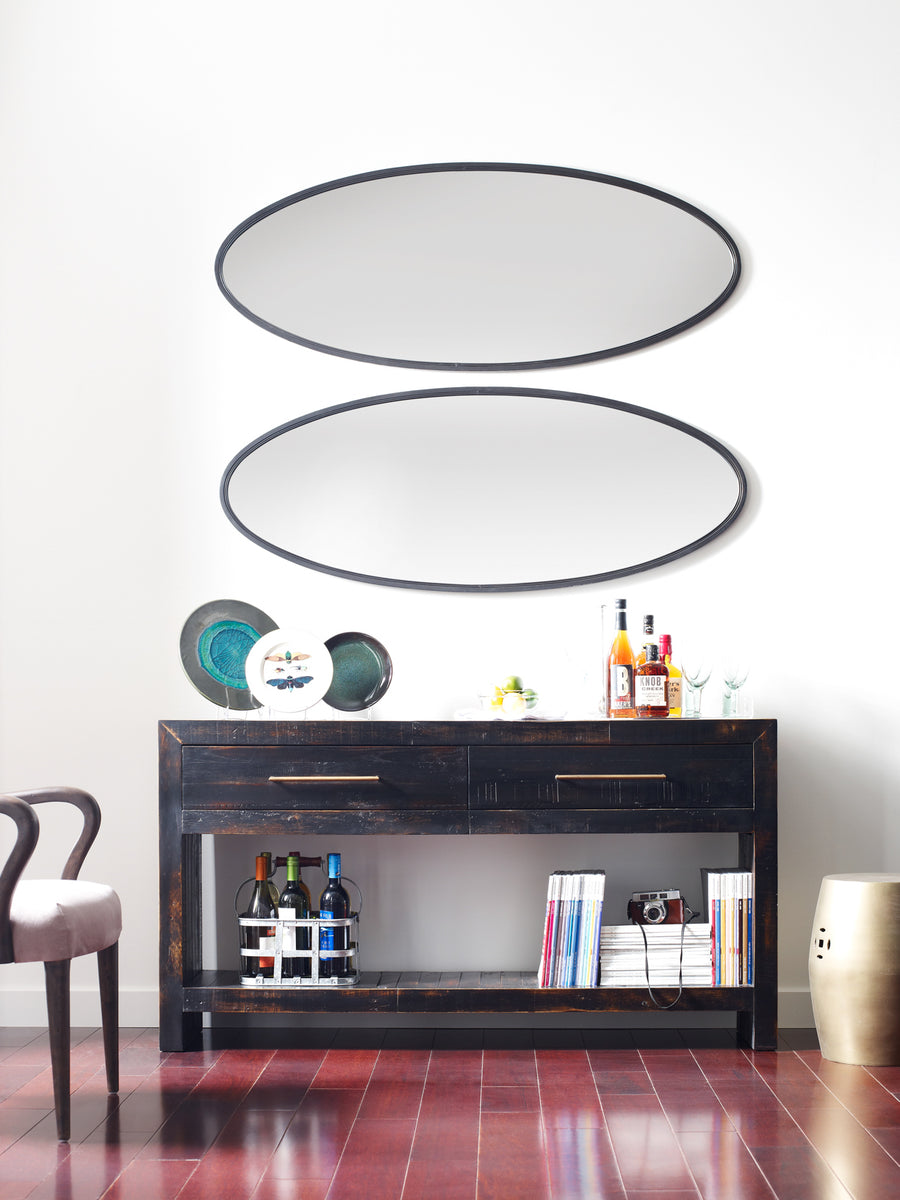 Hadley Console Table in Burnished Black (59.75' x 13.75' x 32.25')