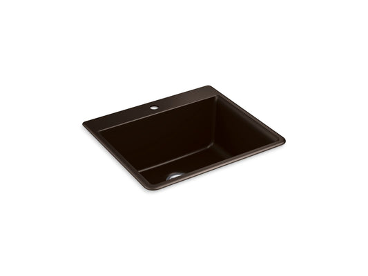 Kennon 29" x 26.13" x 14.06" Neoroc Single-Basin Dual-Mount Kitchen Sink in Matte Brown