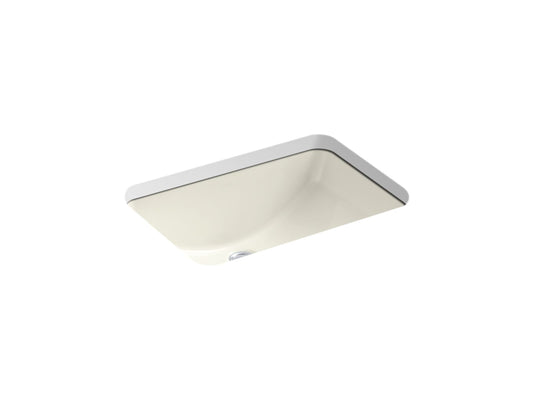 Ladena 22.5" x 16.19" x 9.31" Vitreous China Undermount Bathroom Sink in Biscuit with Glazed Underside