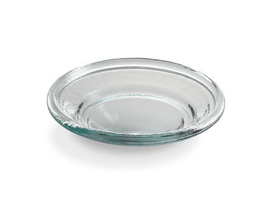 Spun Glass 24" x 20.5" x 9.75" Glass Vessel Bathroom Sink in Ice