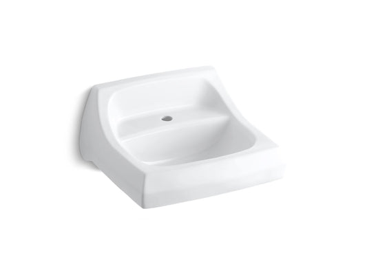 Kingston 19.5" x 14.63" x 22.5" Vitreous China Wall Mount Bathroom Sink in White