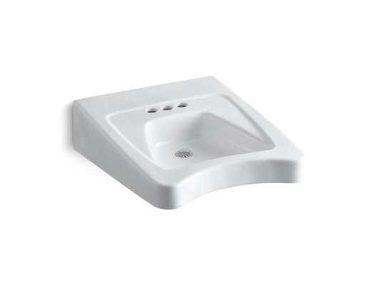 Morningside 29.25" x 22.13" x 8.25" Vitreous China Wheelchair Wall Mount Bathroom Sink in White