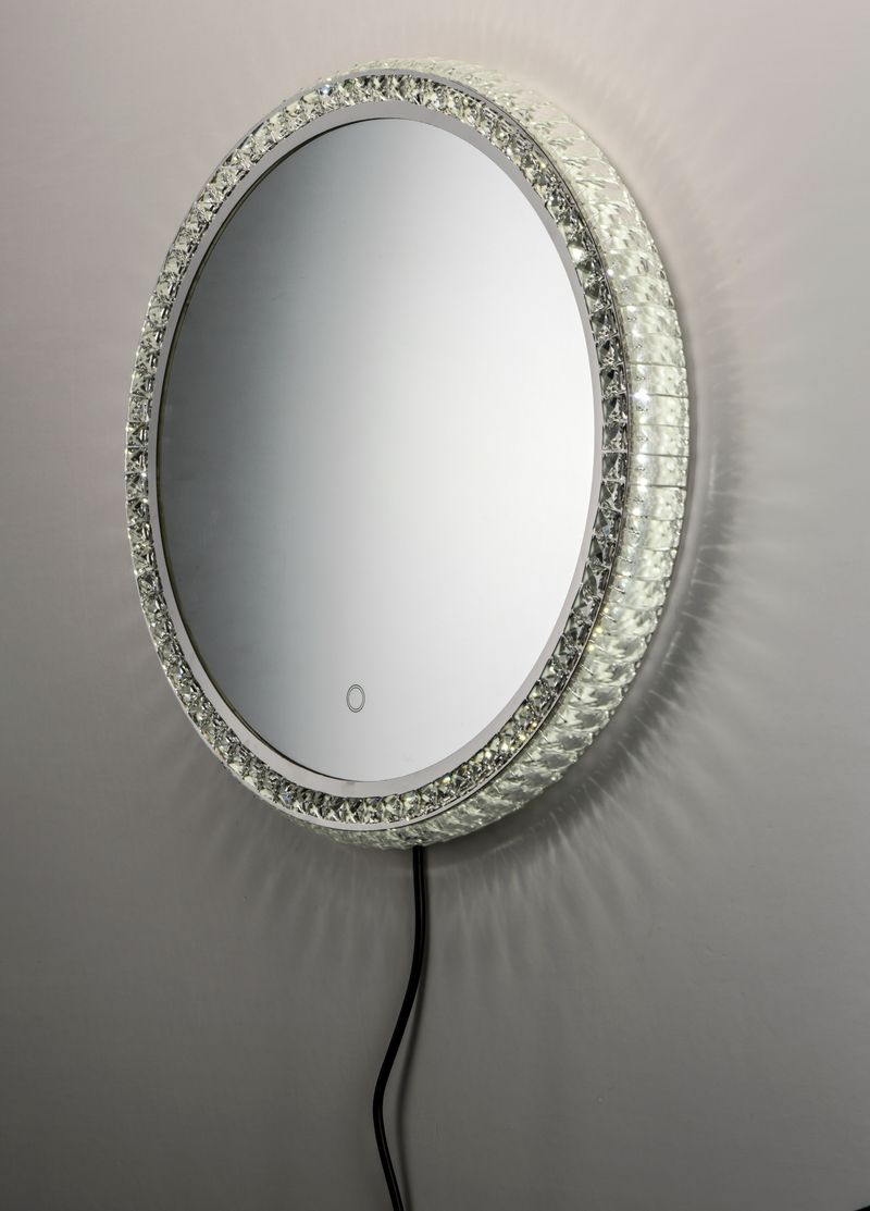Crystal Mirror 23.75' x 23.75' Single Light LED Mirror
