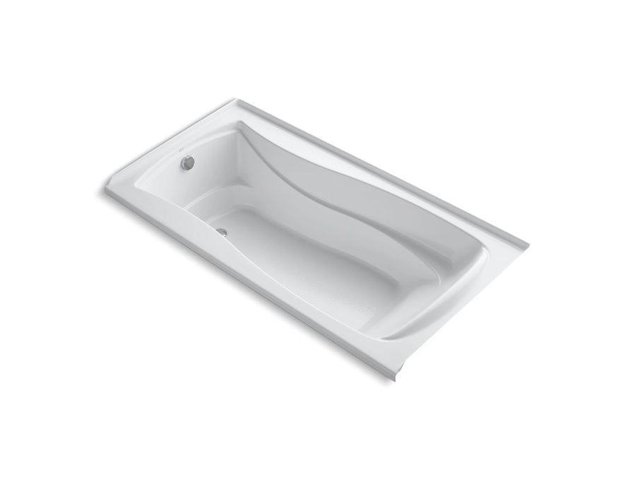 Mariposa 73.92' Acrylic Left Drain Alcove Bathtub in White