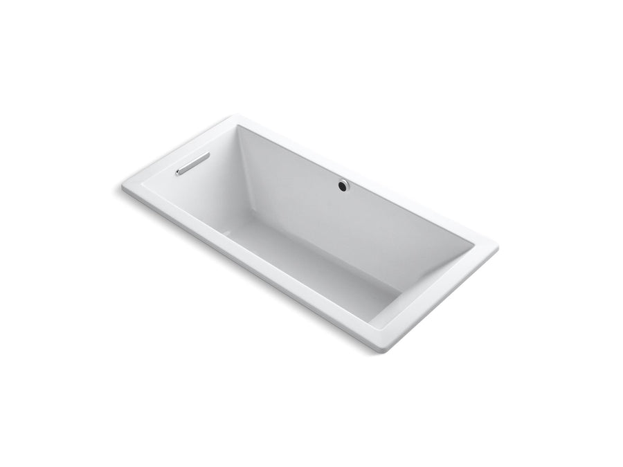 Underscore Rectangle 68.5' Acrylic Drop-In Heated Surface Bathtub in White